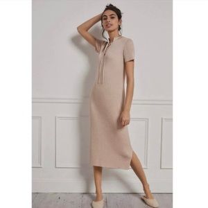 Saturday Sunday Anthropologie Opal Shimmer Rib Knit Midi Dress